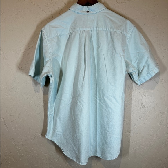 Ralph Lauren Button Down Shirt Mens L Light Blue Casual Shortsleeve Spring - Picture 2 of 8